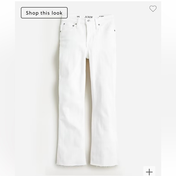 J. Crew 9" demi-boot crop jean in white wash - Picture 2 of 4
